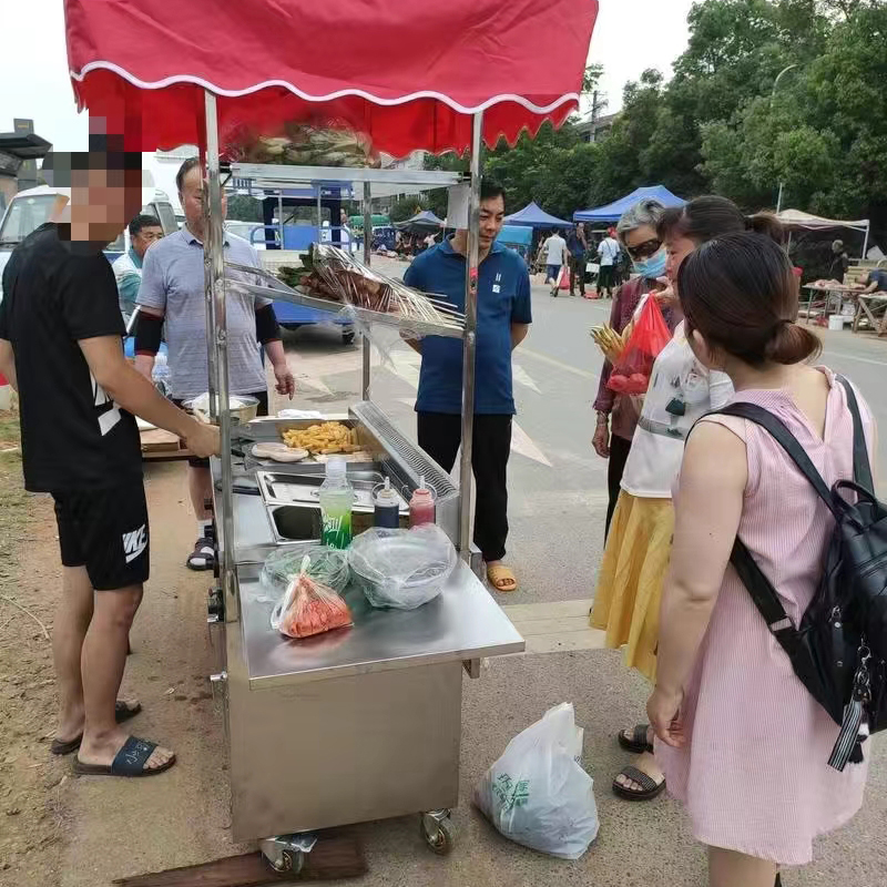 عربات وجبات خفيفة متنقلة تعمل  - مراجعة Snacks Food Stall وسعره