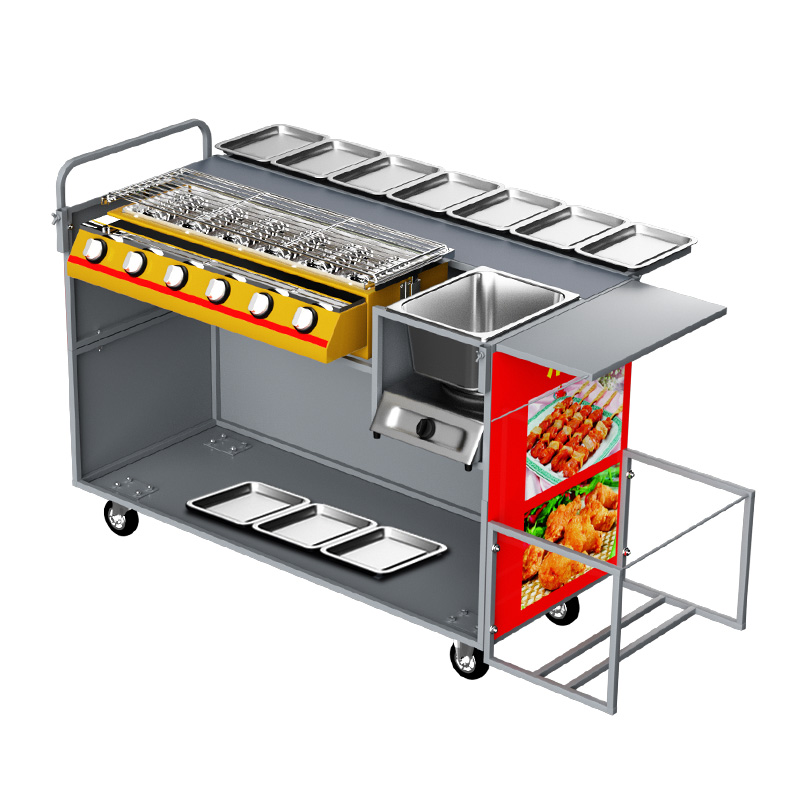 شاحنة شواء كشك صديقة للبيئة بد - مراجعة Snacks Food Stall وسعره