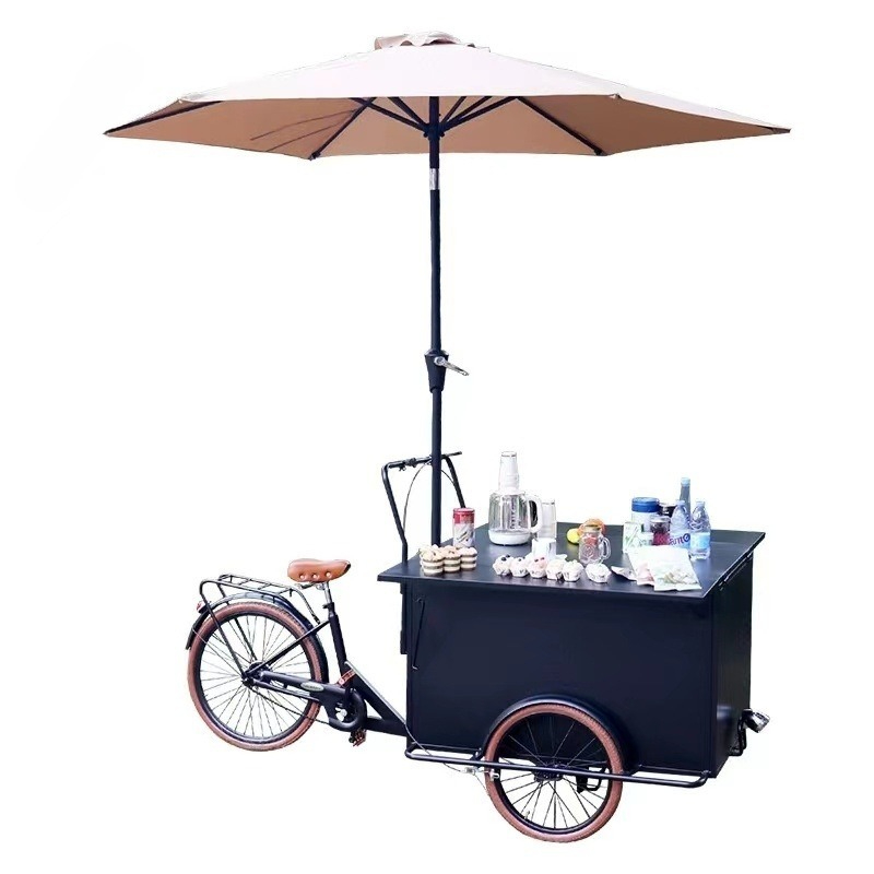 عربة بقالة ثلاثية العجلات تعمل - مراجعة Snacks Food Stall وسعره